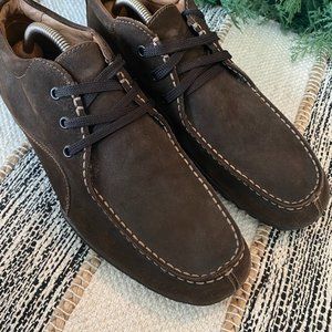 Geox Men Brown Suede Leather Lace Up Shoes Size 43